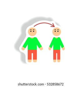 Vector paper sticker transmission of HIV infection