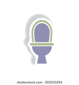 Vector paper sticker various symptoms of AIDS coffin