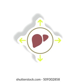 Vector paper sticker various symptoms of leukemia on bodies