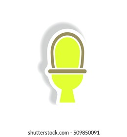 Vector paper sticker various symptoms of AIDS coffin