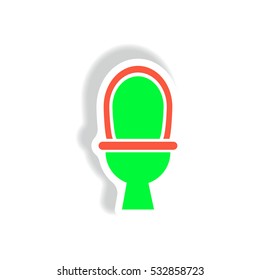 Vector paper sticker various symptoms of AIDS coffin