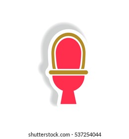 Vector paper sticker various symptoms of AIDS coffin