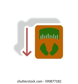 Vector paper sticker various symptoms of Tuberculosis loss weight