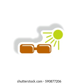 Vector paper sticker various symptoms of Zika on the human