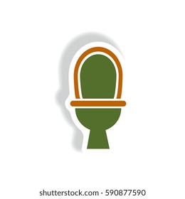 Vector paper sticker various symptoms of AIDS coffin