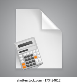 vector paper symbol calculator