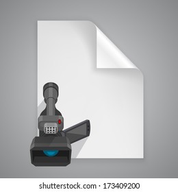 vector paper symbol camera