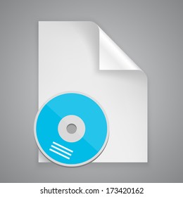 vector paper symbol CD