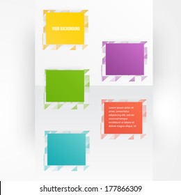 Vector paper template banner. White note Vector.