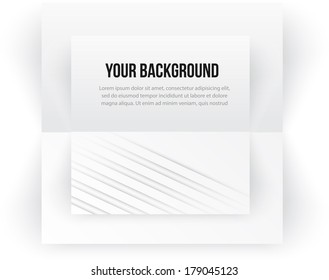 Vector paper template banner. White note Vector.