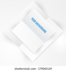 Vector paper template banner. White note Vector.