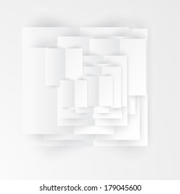 Vector paper template banner. White note Vector.