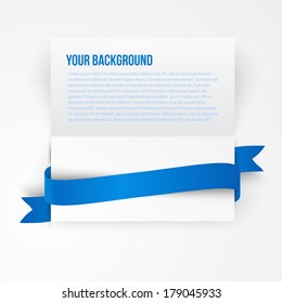 Vector paper template banner. White note Vector.