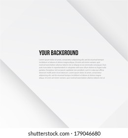 Banner de modelo de papel vetorial. Nota branca Vetor.