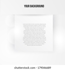 Vector paper template banner. White note Vector.