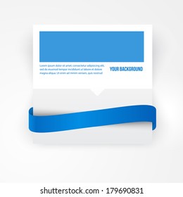 Vector paper template banner. White note Vector.