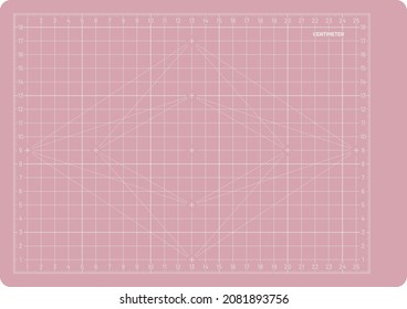 Vector Paper template Design, Format A4 Metric 297x210mm. Grid template for sketch and technical drawing. EPS 10