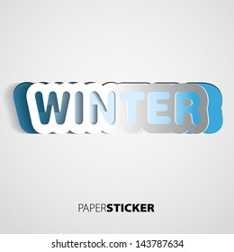 Vector paper winter sign