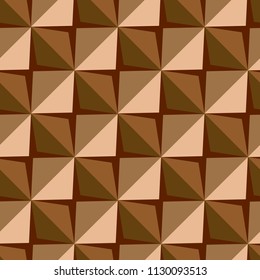 Vector papper stickers cut-out tile coffee seamless pattern for fabric, textile, craft, wrapping, wallpaper