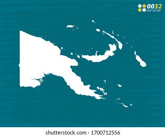 Vector of Papua New Guinea map on dark background.
