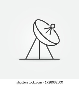 Concepto de antena parabólica vectorial Icono mínimo o estilo de inicio de sesión