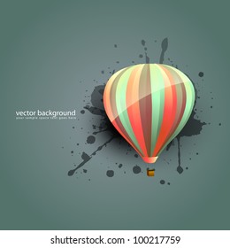 paracaídas vectorial en diseño de estilo grunge