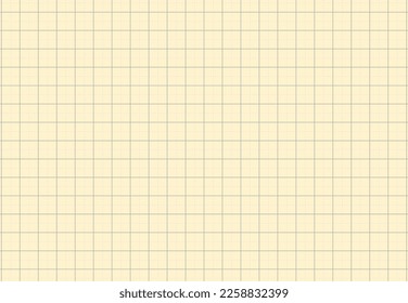 Vector parametric anaglif square net yellow background decoration backdrop. Gray grid vector seamless pattern of It resembles a sheet of paper in a cell. Geometric pattern texture Stock Illustration.