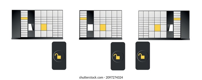 Vector Parcel Locker Icon For Your Delivery Business.