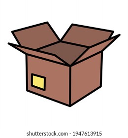 Vector Parcel Outline Icon Design
