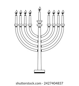 Vector Parchment Jewish Torah Scroll Cartoon Illustration Isolated