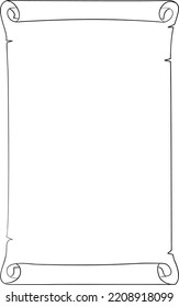 Vector Parchment Line Art Black White Stock Vector (royalty Free 