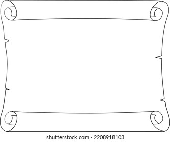 Vector Parchment Line Art Black White Stock Vector (Royalty Free ...