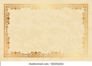 Vector Parchment Paper Background Floral Ornaments Stock Vector Royalty Free