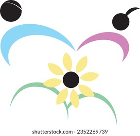 Vector of parents care to their child. so the child grow up well like blossom. Good for healthy care parenting organization.