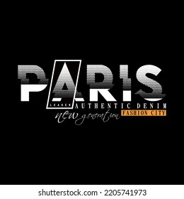 vector paris city text lettering stylish creative design