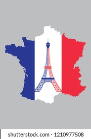 it is a vector of paris flag with eiffel tower,it is ideal for anything