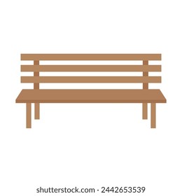 Vector park bench icon flat illustration of park bench vector icon isolated on white background.