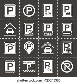 Vector Parking icon set