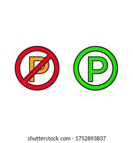 Vector Parking signs are prohibited and may park