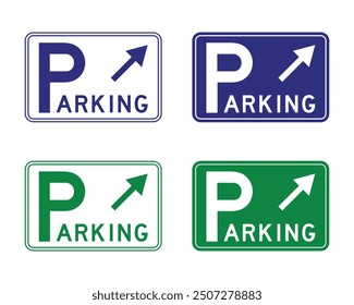 Vector Parking Zone Sign Set