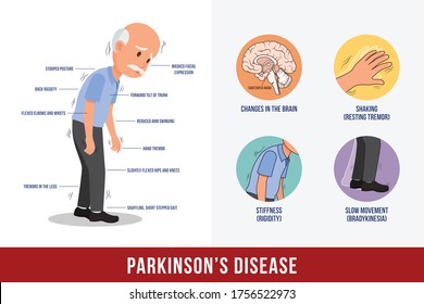 Vector of Parkinson's Disease Symptoms.