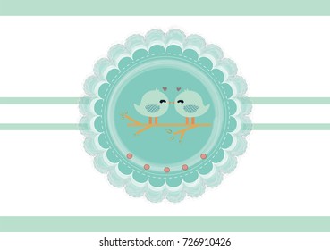 Vector parrot bird for background and greeting card. 
