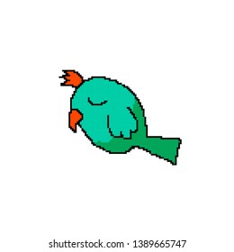 vector parrot concept in pixel art