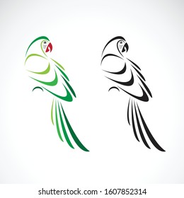Vector of a parrot design on white background. Bird Icon. Wild Animals. Parrot icon or logo. Easy editable layered vector illustration.