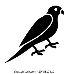 Vector Parrot Glyph Icon Design

