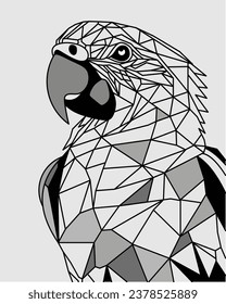Vector parrot mandala illustration design