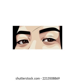 vector part of the eye with a beautiful look