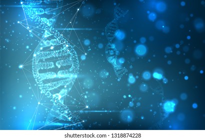 vector. part of the human dna. 3d triangular abstract style. - Powered by Shutterstock - Get 15% off with code: PIKWIZARD15