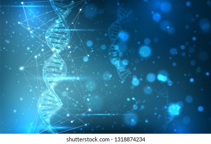 vector. part of the human dna. 3d triangular abstract style. - Powered by Shutterstock - Get 15% off with code: PIKWIZARD15