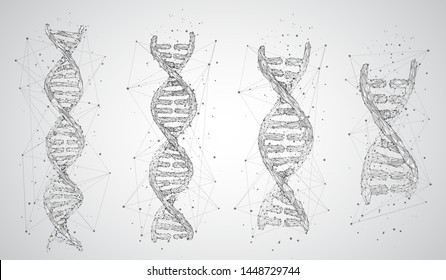 vector. part of the human dna. 3d triangular abstract style. - Powered by Shutterstock - Get 15% off with code: PIKWIZARD15